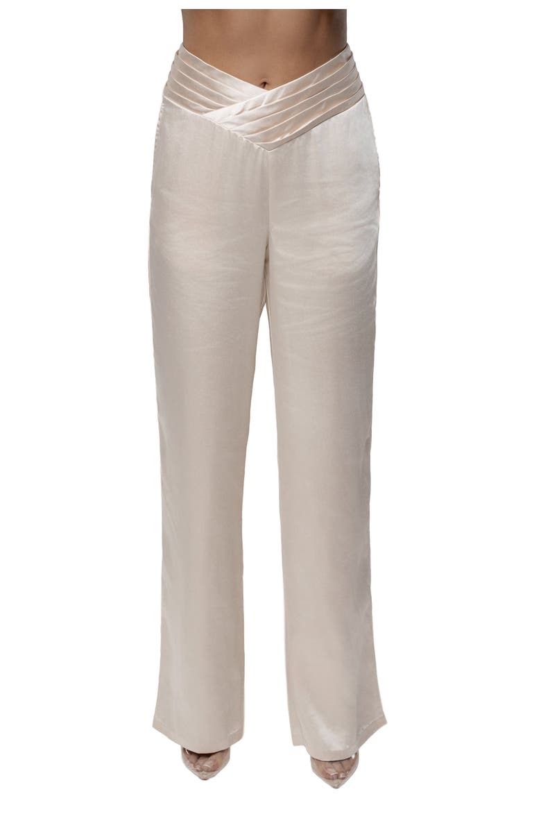 JLUXLABEL True Affection Satin Trouser, Main, color, Champagne