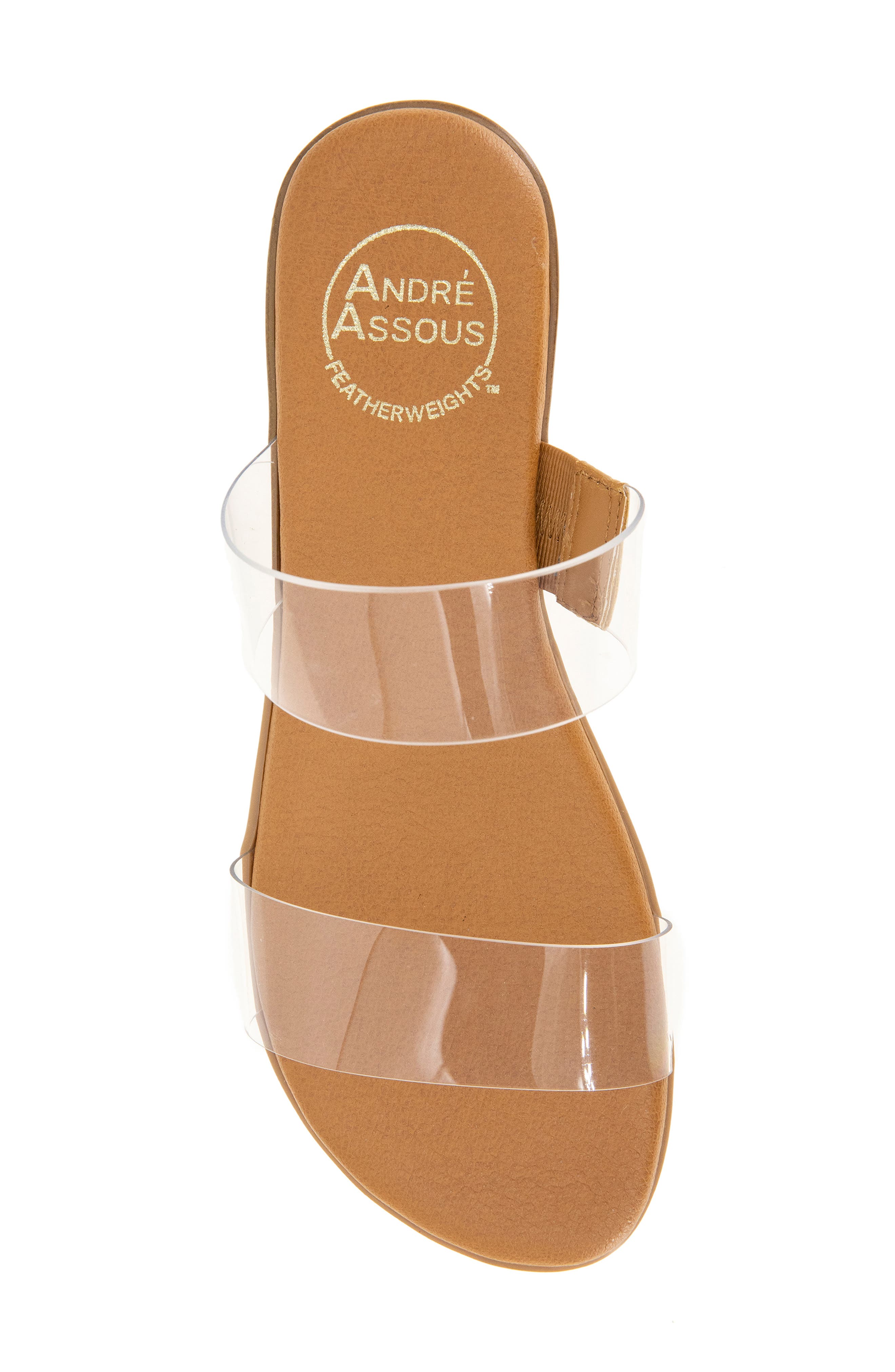André Assous Nabila Flat Sandal, Alternate, color, Clear