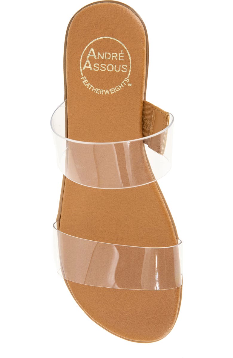 André Assous Nabila Flat Sandal, Alternate, color, Clear