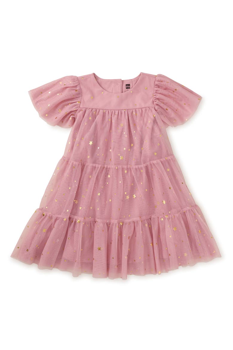 Tiered Tulle Sparkle Dress, Main, color, Shimmer Sky