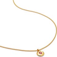 Monica Vinader July Birthstone Ruby Pendant Necklace