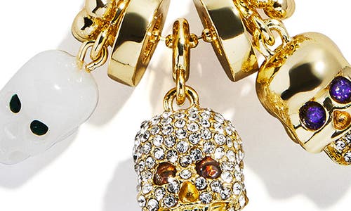 Baublebar Sparkling Skull Charm Necklace In Gold