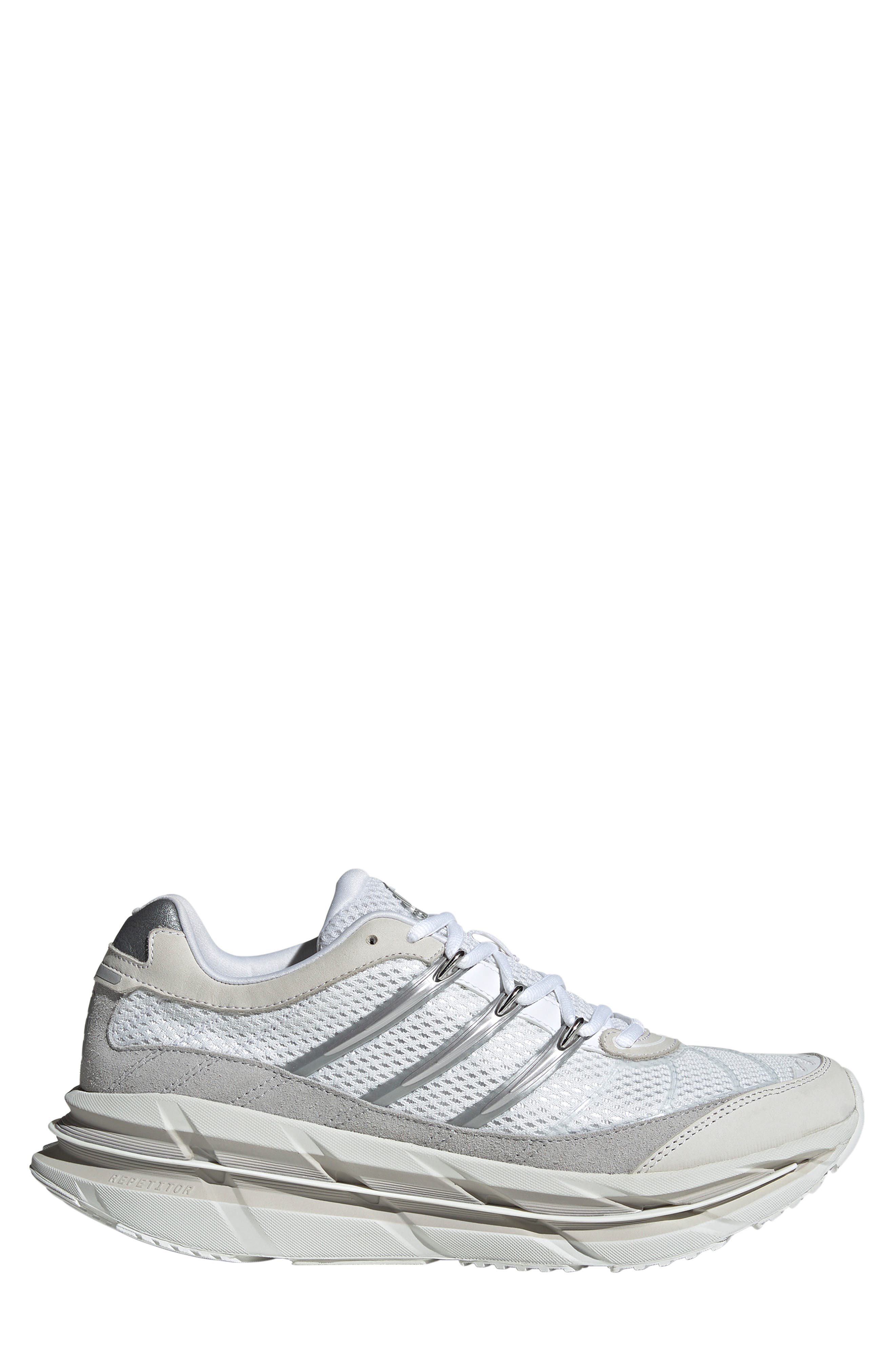 adidas Gender Inclusive Adistar Hrmy Sneaker, Alternate, color, White/ Silver/ Silver Metallic