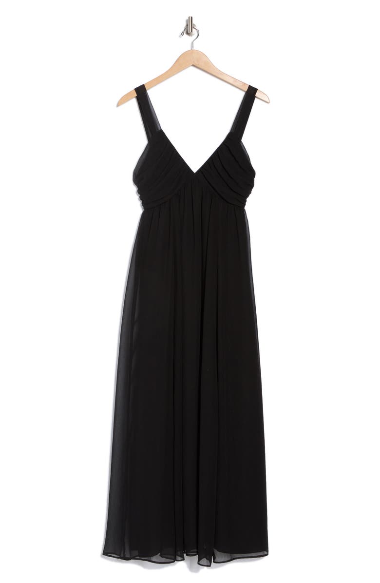 AREA STARS Jia Empire Waist Chiffon Maxi Dress, Alternate, color, Black