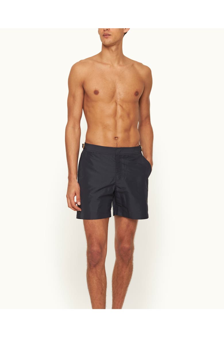 Bulldog Mid-Length Swim Shorts, Alternate, color, NIGHT IRIS