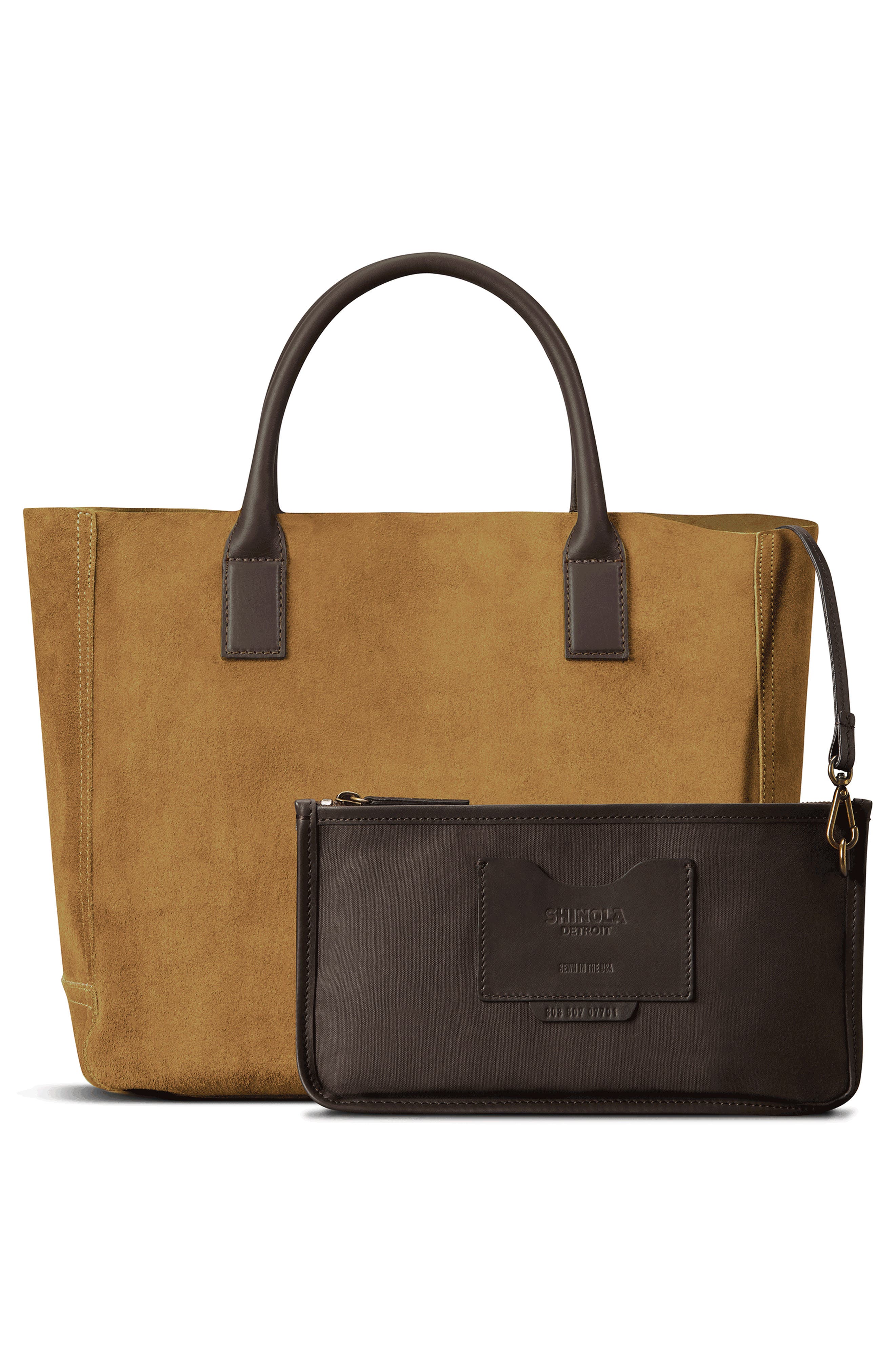 Shinola Runwell Suede Tote, Alternate, color, 