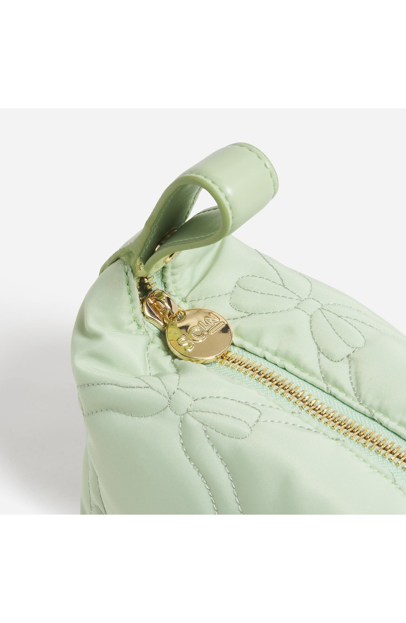 Stoney Clover Lane Top Handle Nylon Toiletry Bag, Alternate, color, Pistachio