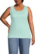 Lands' End Plus Size Cotton Tank Top
