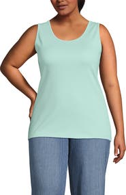 Lands' End Plus Size Cotton Tank Top