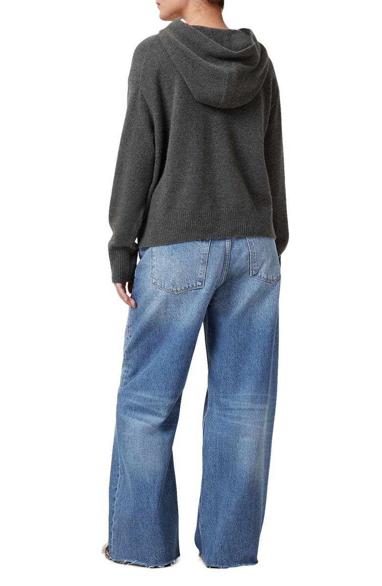 AllSaints Aki Crossover Ripped Wide Leg Jeans, Alternate, color, Light Indigo