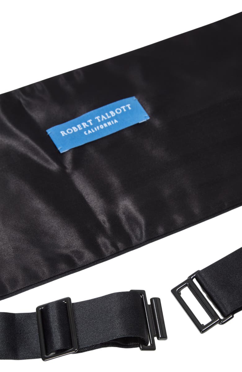 Robert Talbott Baldwin Satin Cummerbund, Alternate, color, Black