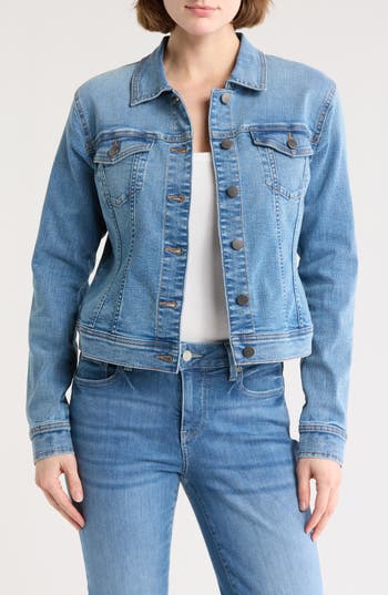 Shop Caslon ® Classic Denim Jacket In Medium Classic Wash