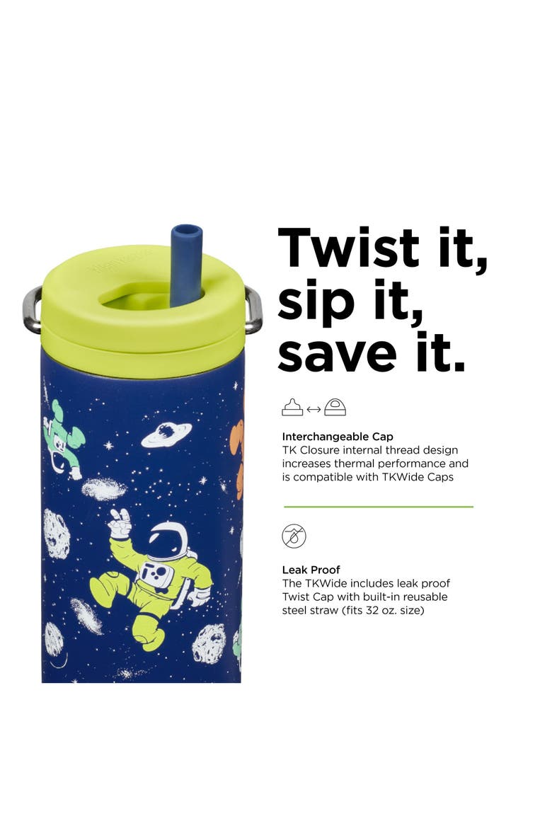 12oz TKWide Insulated Water Bottle with Twist Cap, Alternate, color, Space Case