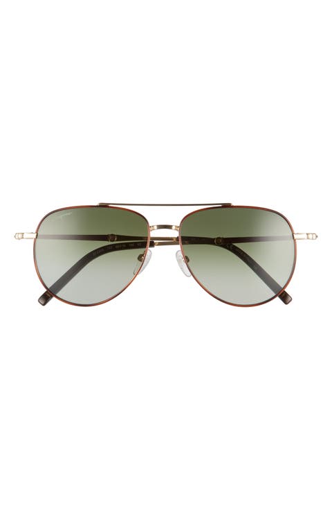 Salvatore Ferragamo 58mm Aviator Sunglasses