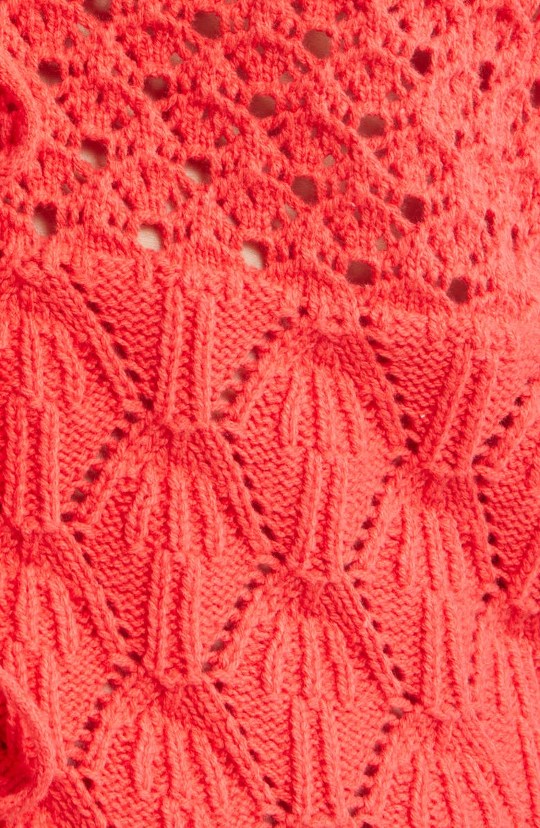 Marine Layer Amada Tie Front Sweater Vest, Alternate, color, Red