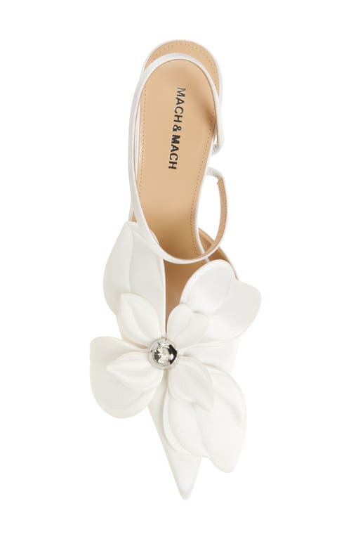 Mach&mach Mach & Mach Orchid Slingback Pump In White