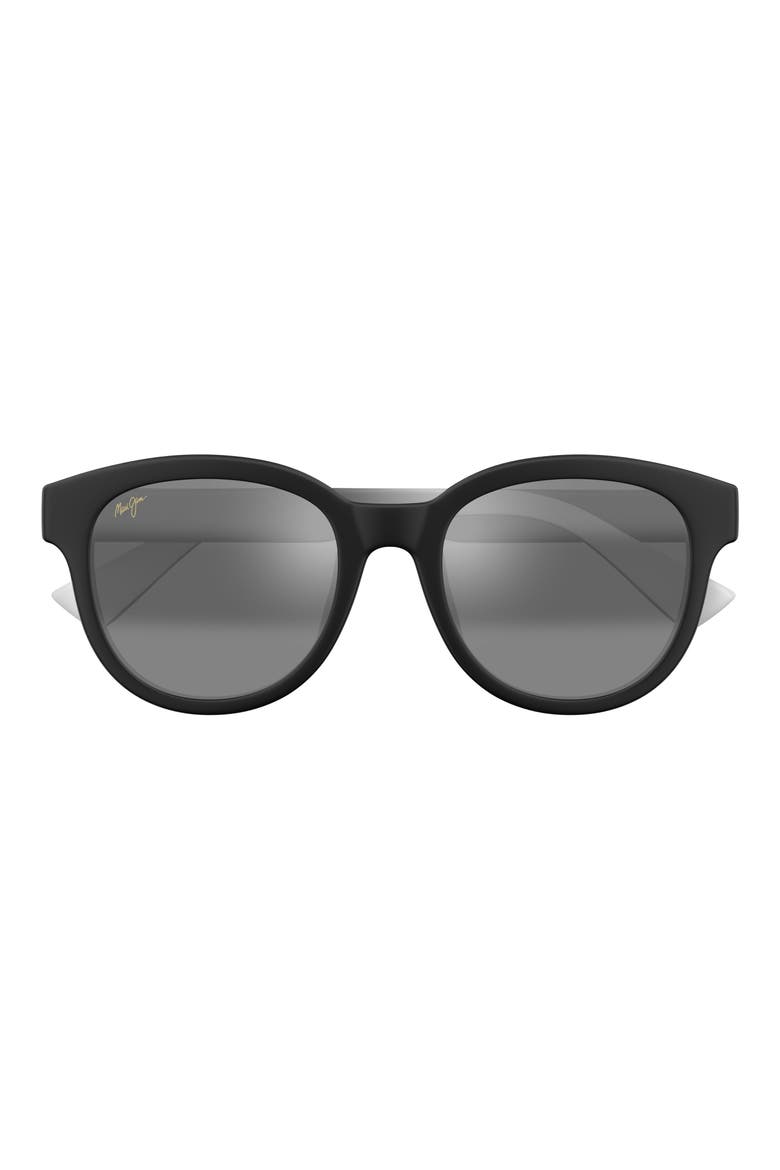 Ihupani AF 53mm PolarizedPlus2® Round Sunglasses, Main, color, BLACK