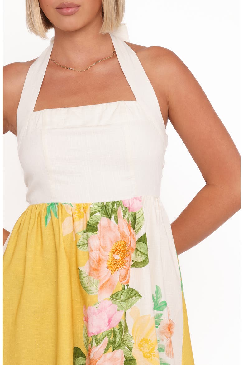 Nissa Halter Sundress, Alternate, color, YELLOW POPPY