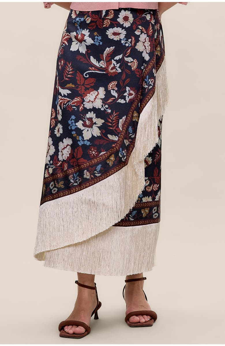 Rebecca Taylor Selah Skirt, Alternate, color, Navy Combo