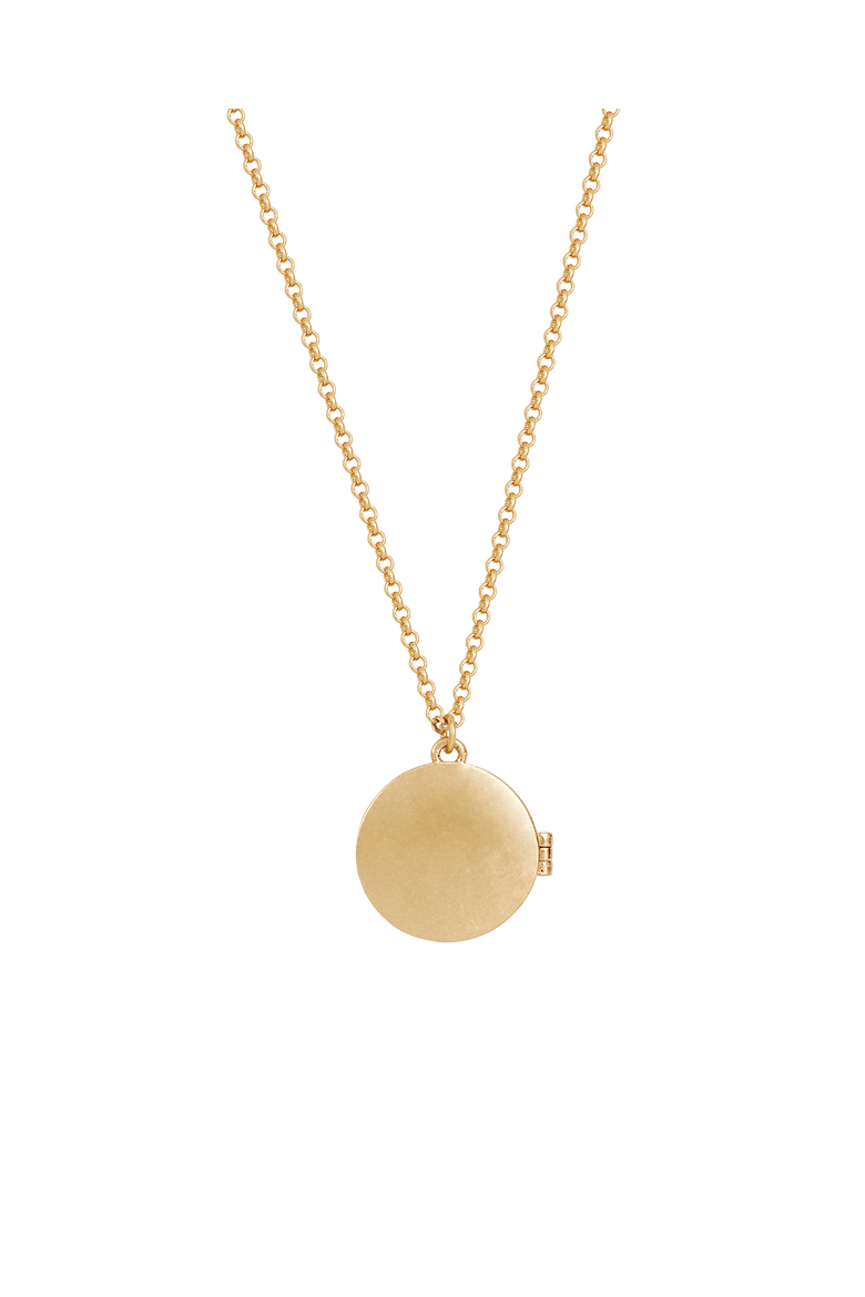Nightshade Moon Gold Locket Chain Necklace, Alternate, color, Gold