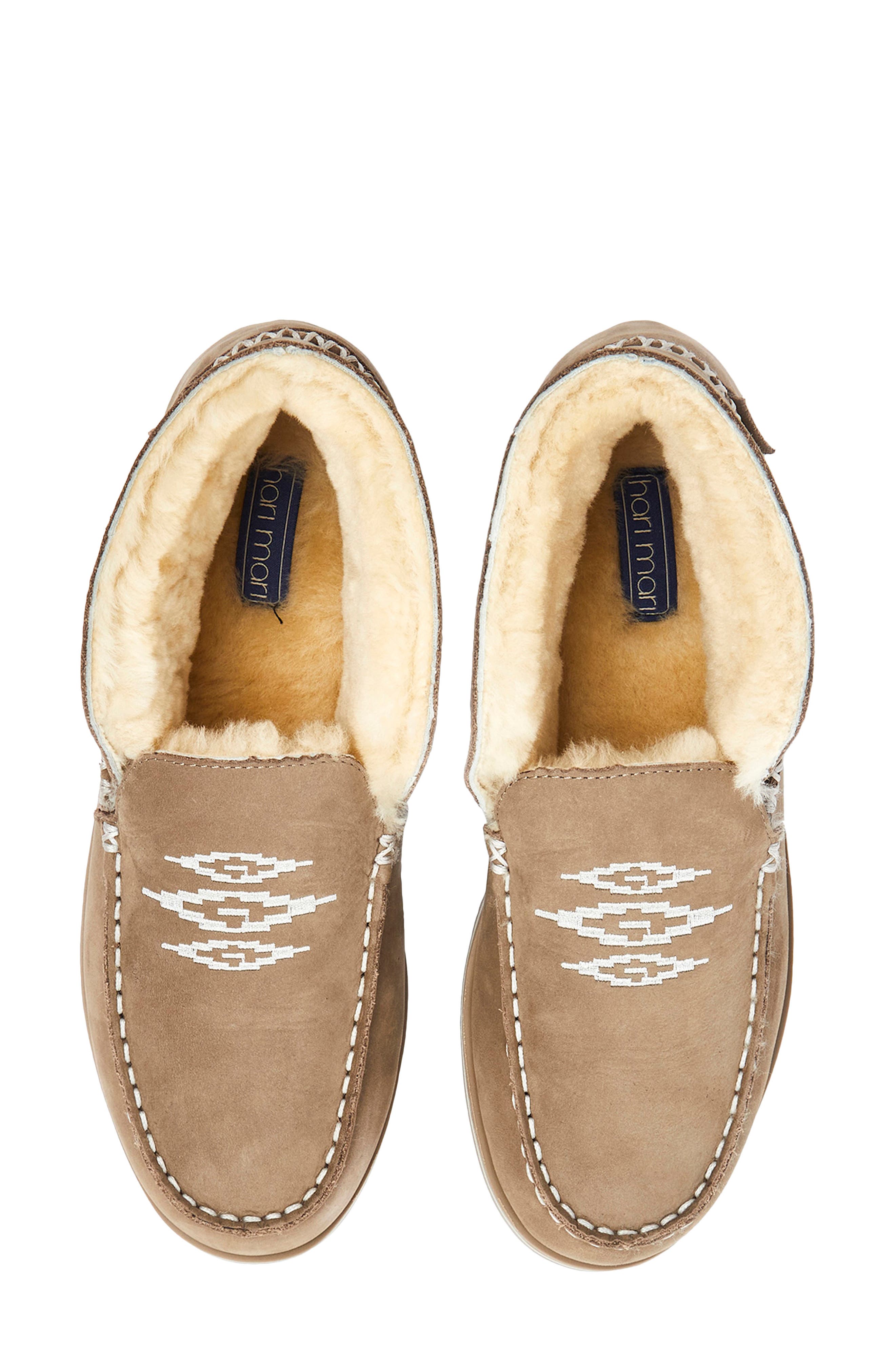 hari mari Alta Genuine Shearling Lined Slipppers, Alternate, color, Storm