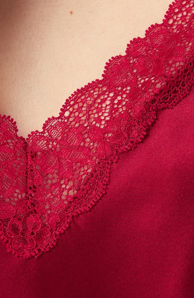 Etam Milky Lace Trim Silk Camisole, Alternate, color,