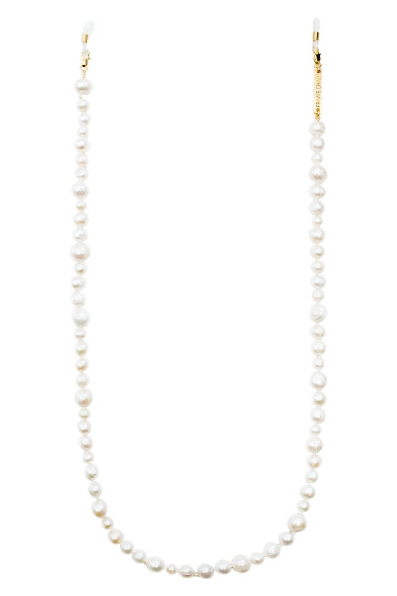 Pearl Queen Pearl Eyeglass Chain, Main, color, YELLOW GOLD