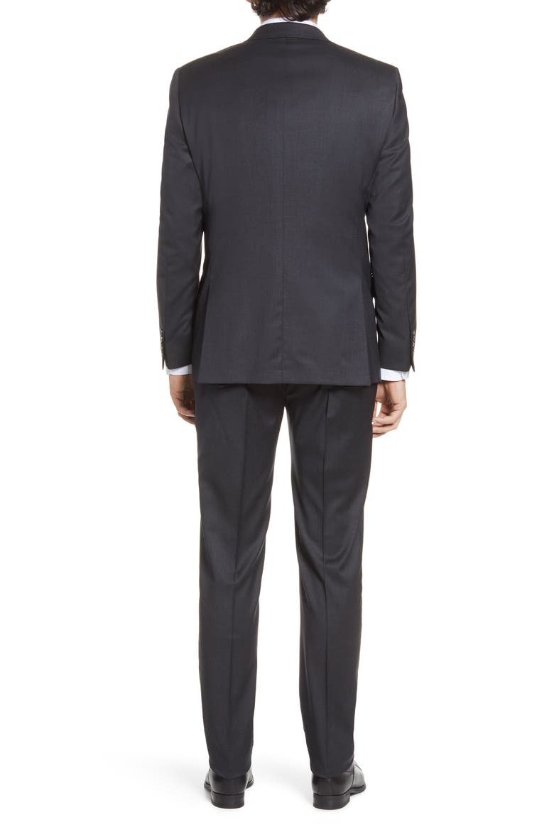New York Classic Fit Solid Stretch Wool Suit, Alternate, color, CHARCOAL