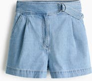H&M Belted Denim Shorts