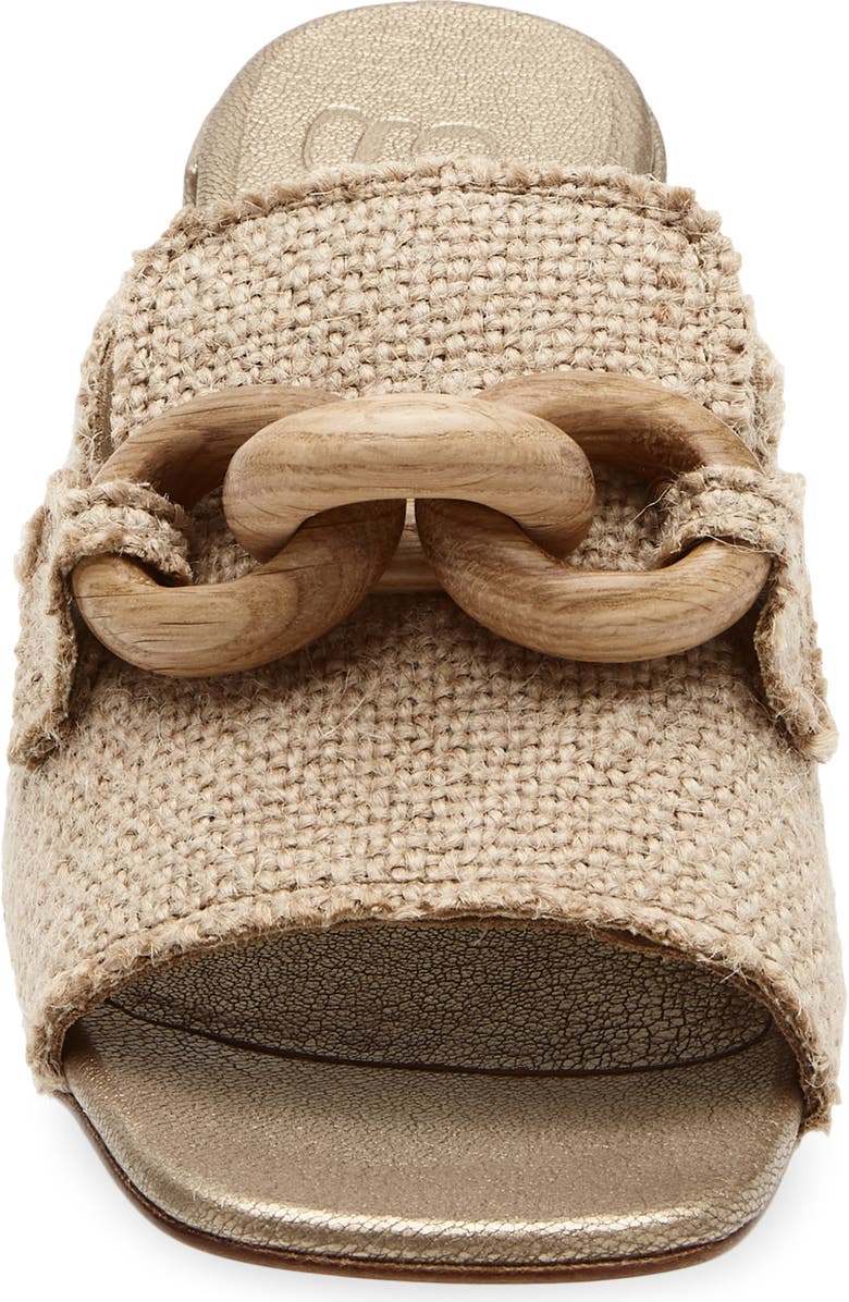 Pedro Garcia Umita Water Resistant Block Heel Mule, Alternate, color, Natural Burlap - Oak