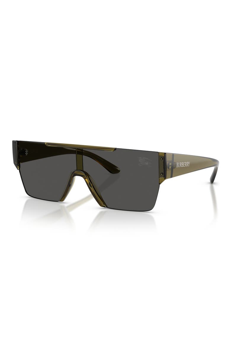 138mm Shield Sunglasses, Alternate, color, GREEN / DARK GREY