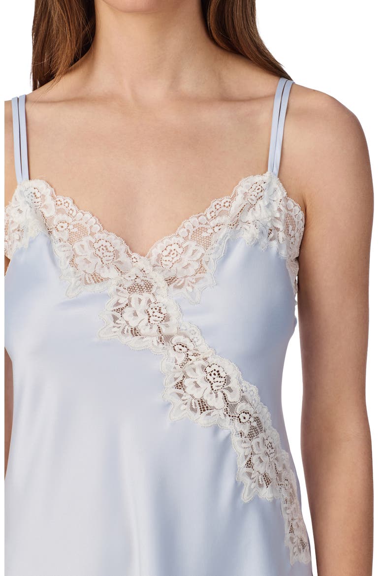 Double Strap Lace Chemise, Alternate, color, BLUE