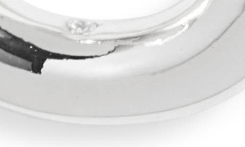 Open Edit Set Of 2 Oval Hoop Earrings In Metallic