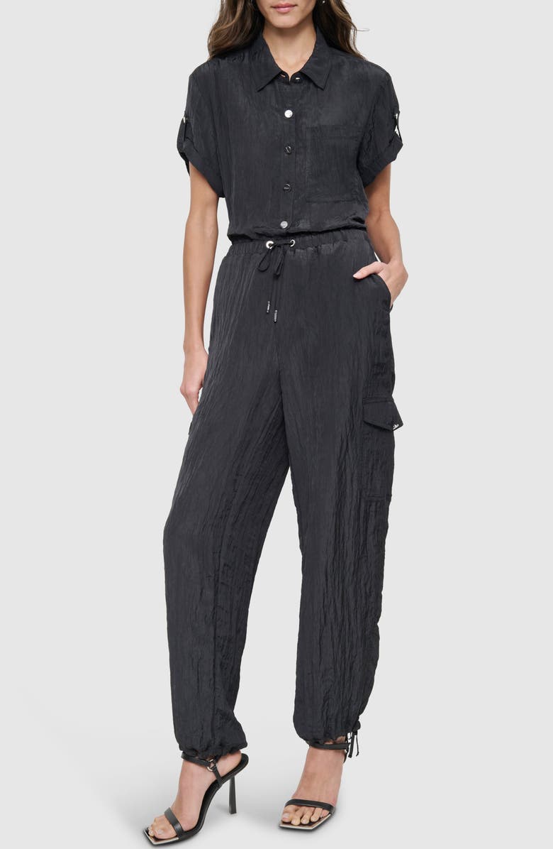 DKNY Tech Crinkle Cargo Joggers, Alternate, color, 