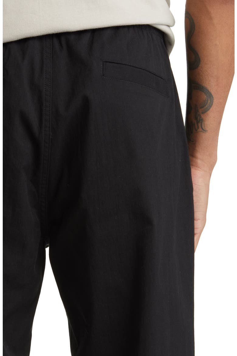Relaxed Fit Elastic Waist Workwear Pants, Alternate, color, BLACK