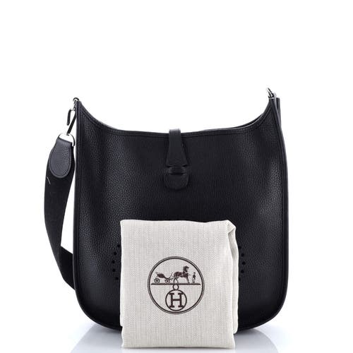Pre-owned Hermes  Hermes Evelyne Bag Gen Iii Clemence Pm In Black
