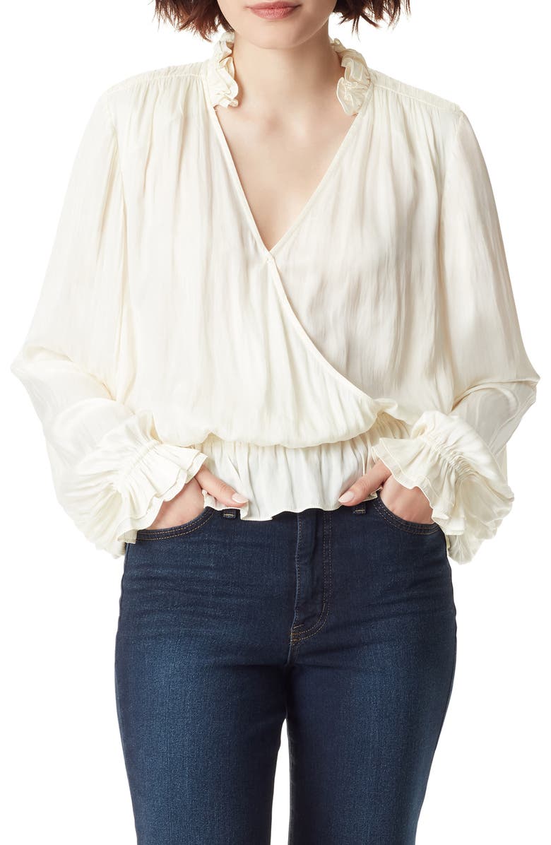 Sam Edelman Lani Ruffle Trim Blouse, Main, color, 