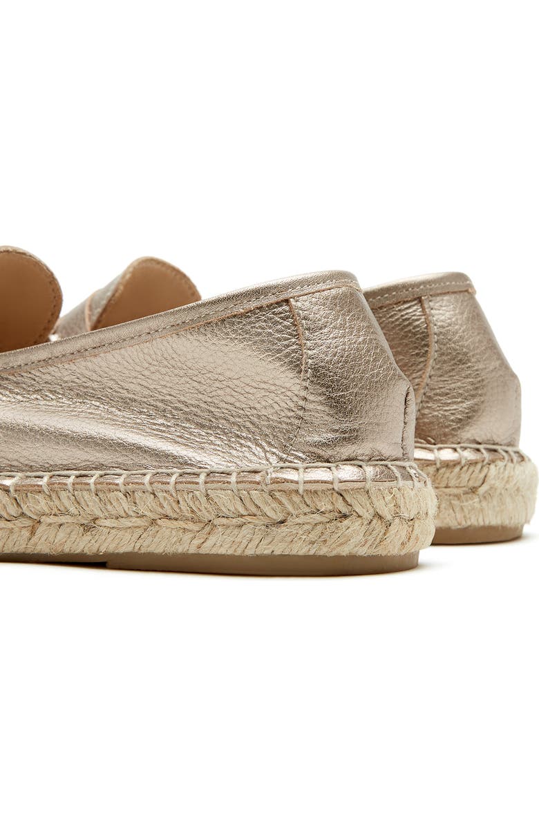 La Canadienne Cash Espadrille Loafer, Alternate, color, Bronze Leather
