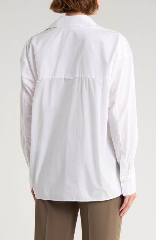 Vince Cotton Button-up Shirt In White