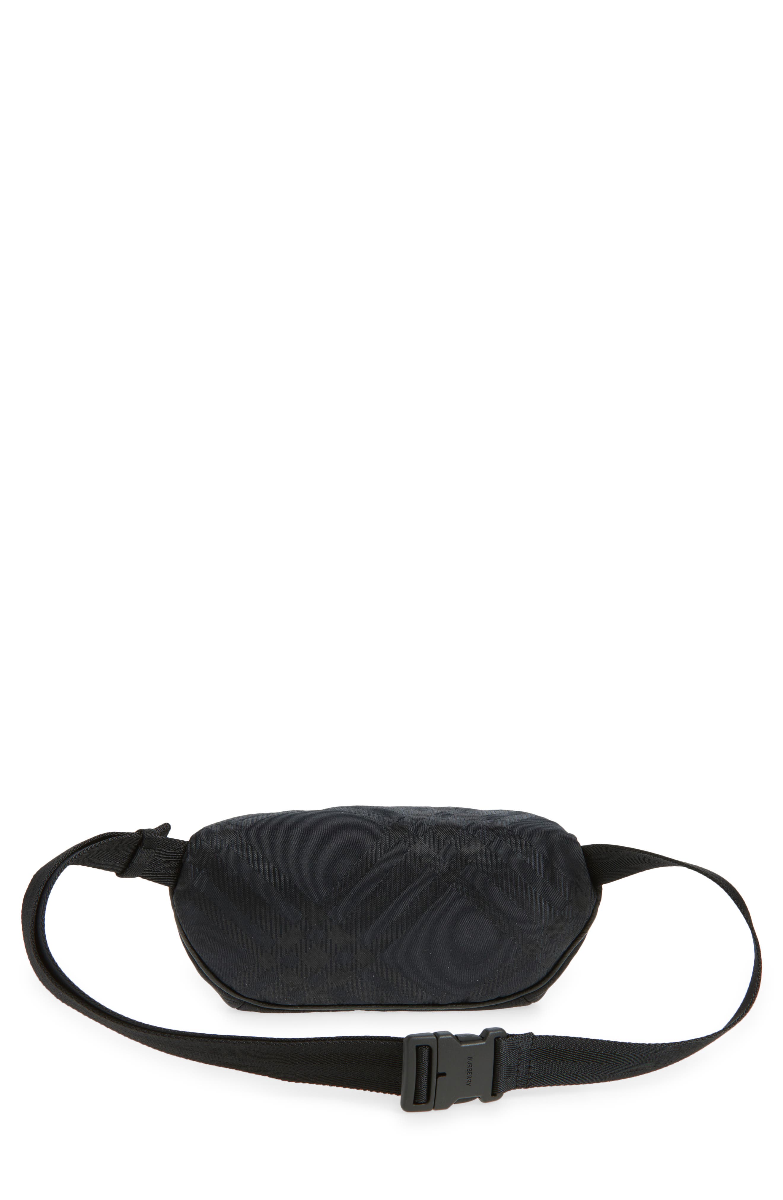 Burberry Small Check Belt Bag, Alternate, color, 