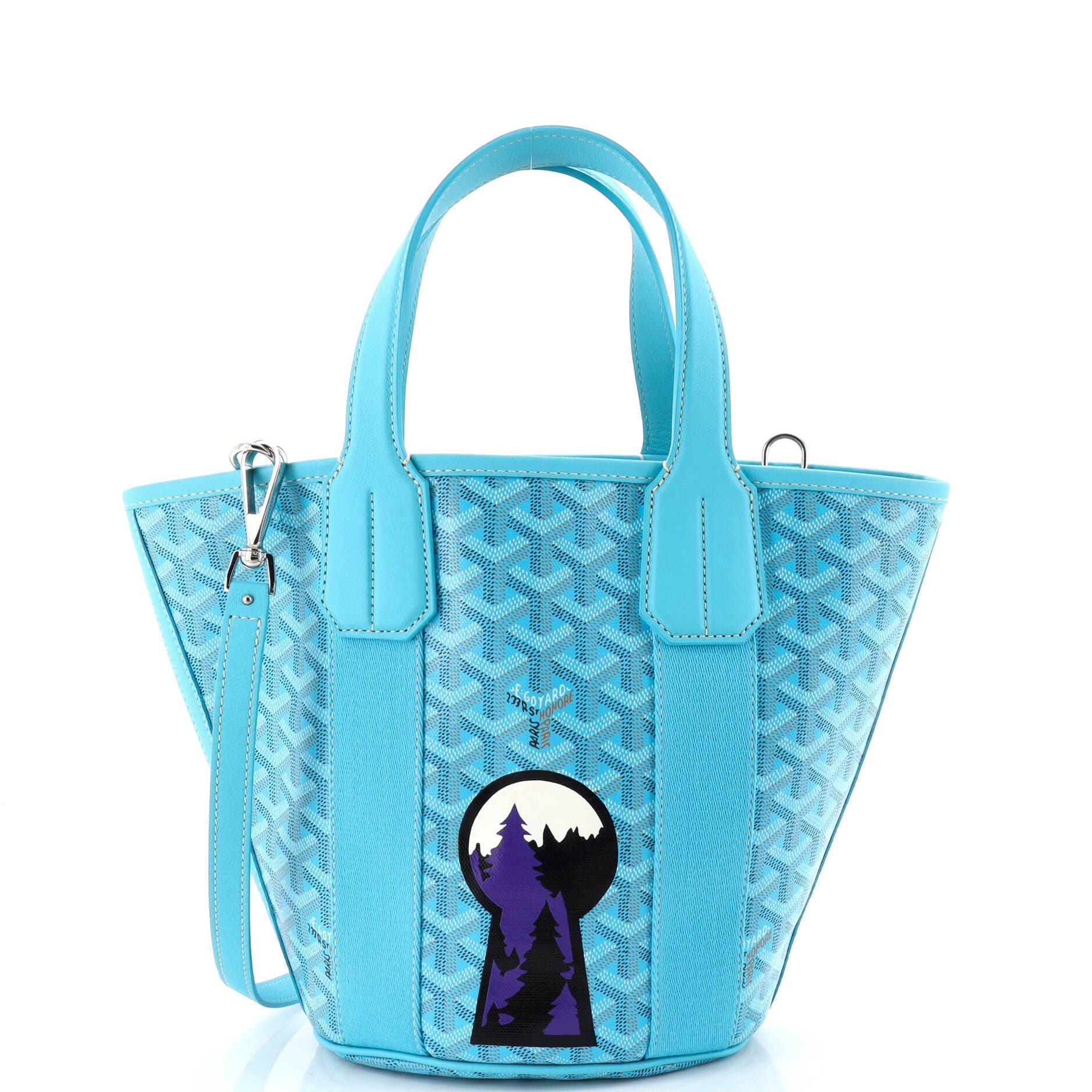 Belharra Tote Printed Coated Canvas PM, Main, color, Brown