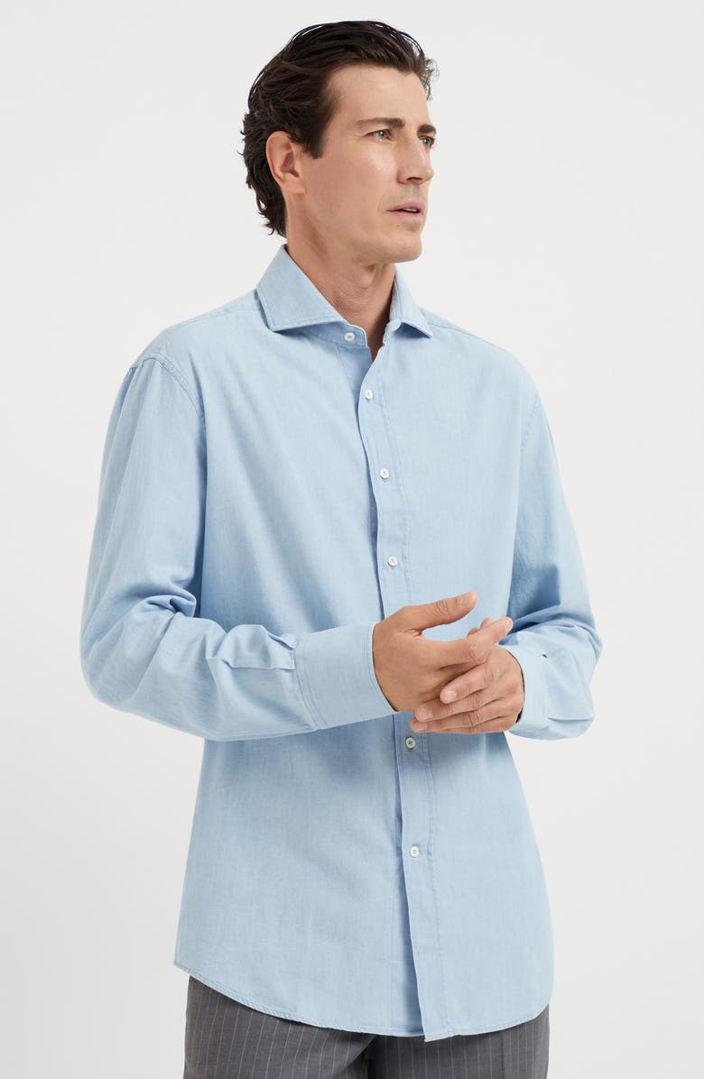 Brunello Cucinelli Chambray shirt, Alternate, color, 