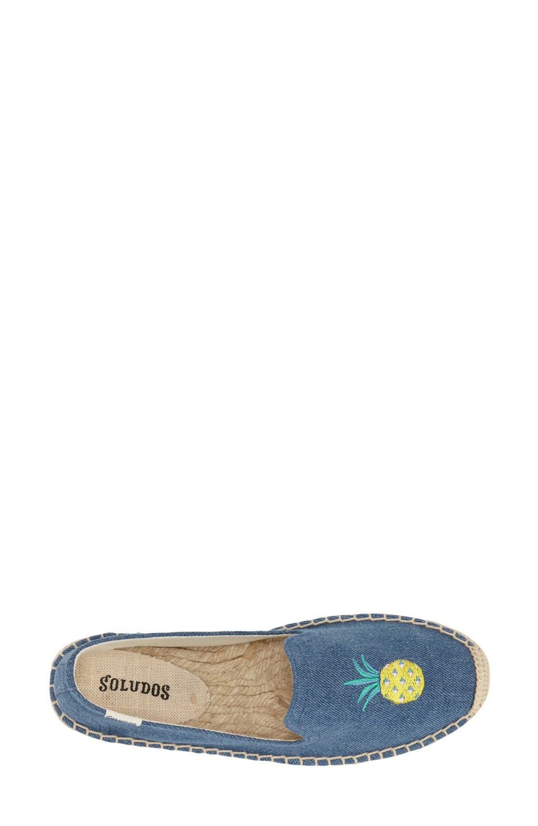 Espadrille Slip-On, Alternate, color, PINEAPPLES DENIM BLUE