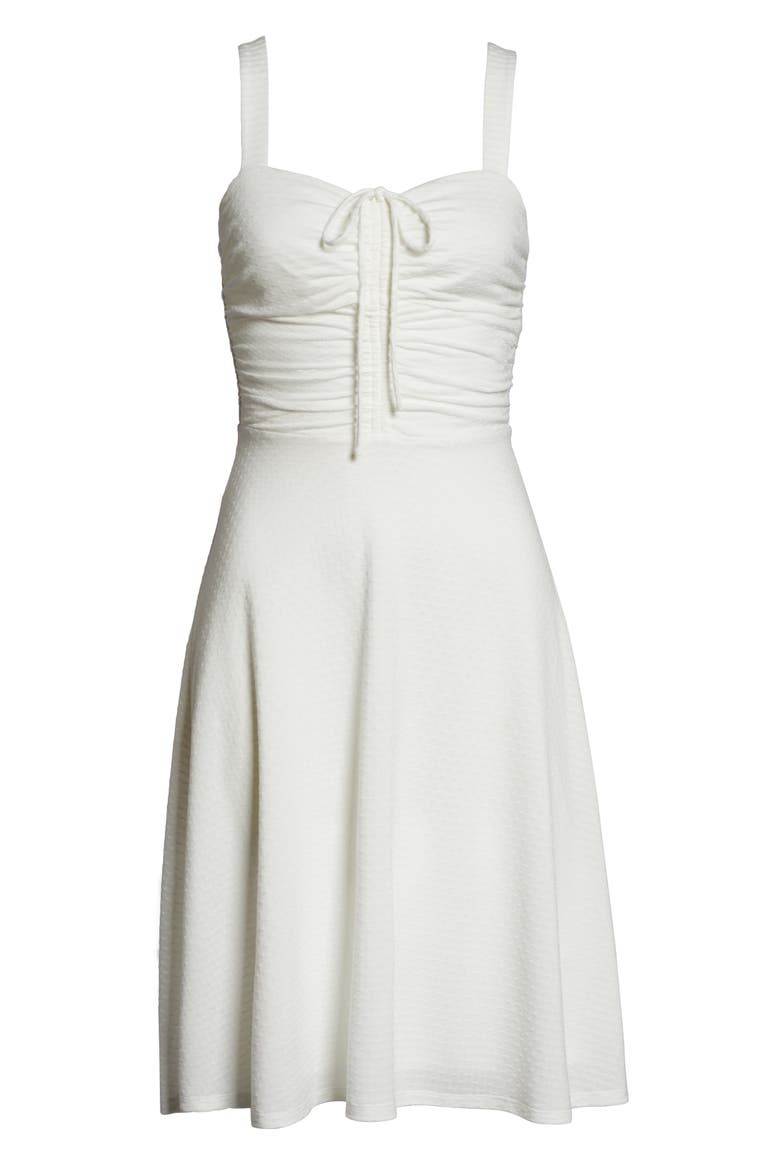 Smell the Flowers Fit & Flare Dress, Alternate, color, WHITE