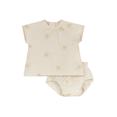 Looms Holland Collection - Girls Embroidered Floral 2 Piece Set (Toddler)