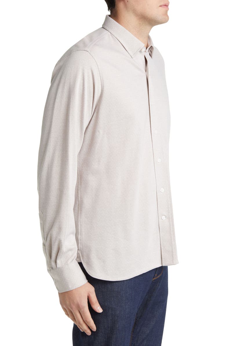 34 Heritage Star Dot Print Cotton Button-Up Shirt, Alternate, color, Simply Taupe