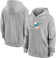 Nike Women's Nike Heather Gray Miami Dolphins Club Fleece Pullover Hoodie