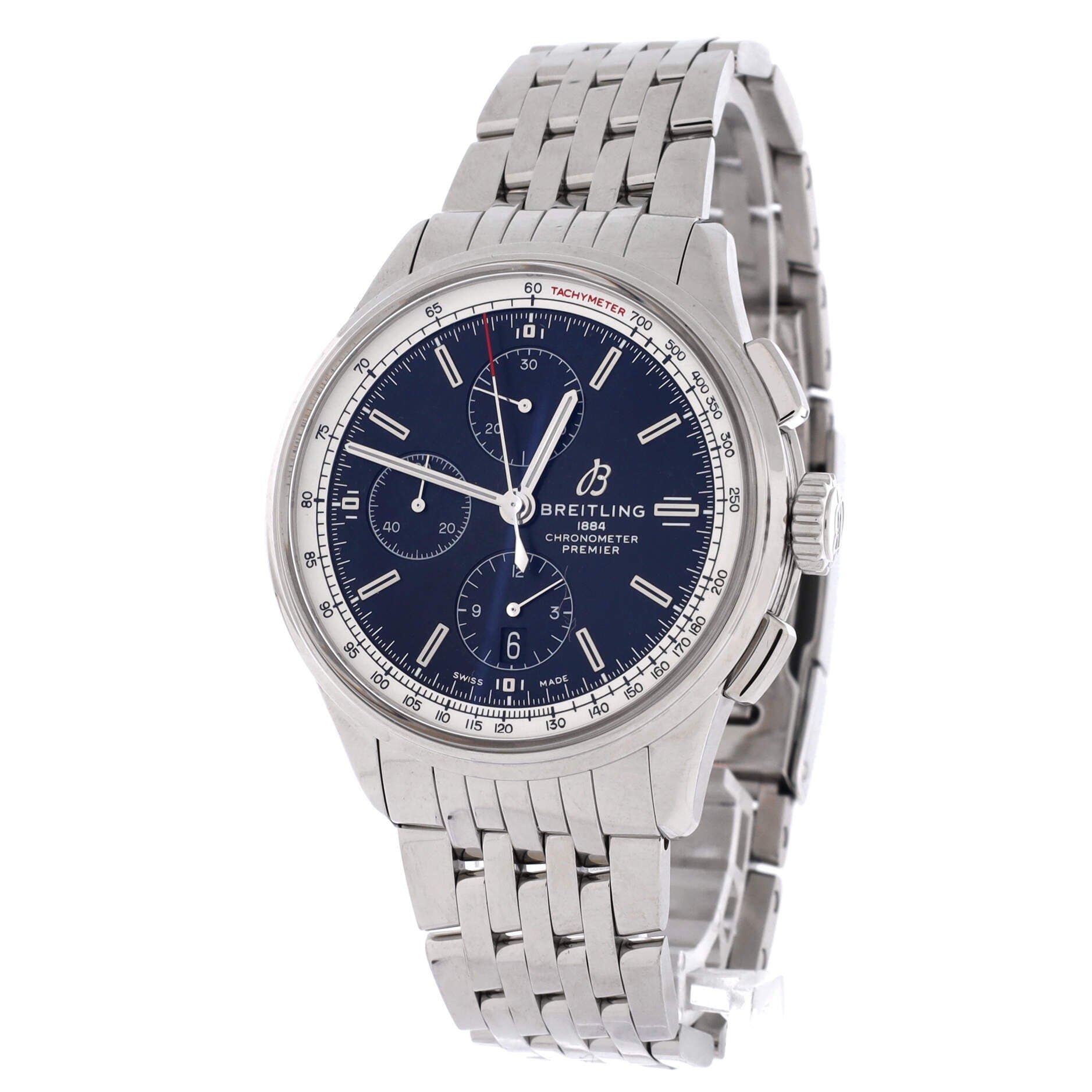 Premier Chronograph Automatic Watch Stainless Steel 42, Alternate, color, Metallic Silver