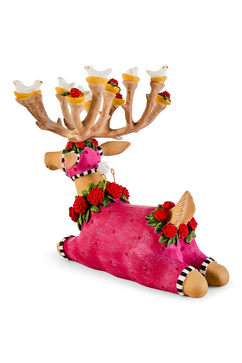 Patience Brewster Dash Away Reindeer Christmas Ornament, Alternate, color, PINK