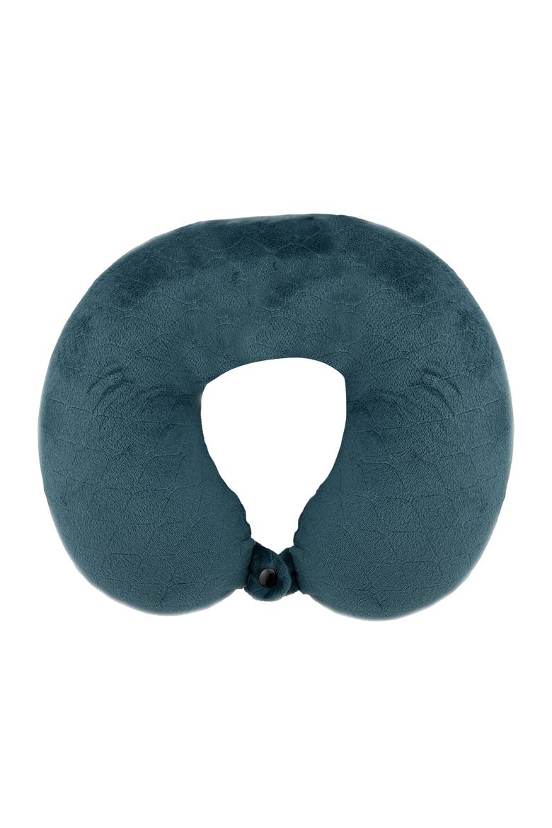 Memory Foam Travel Pillow with Sleep Mask, Alternate, color, Teal